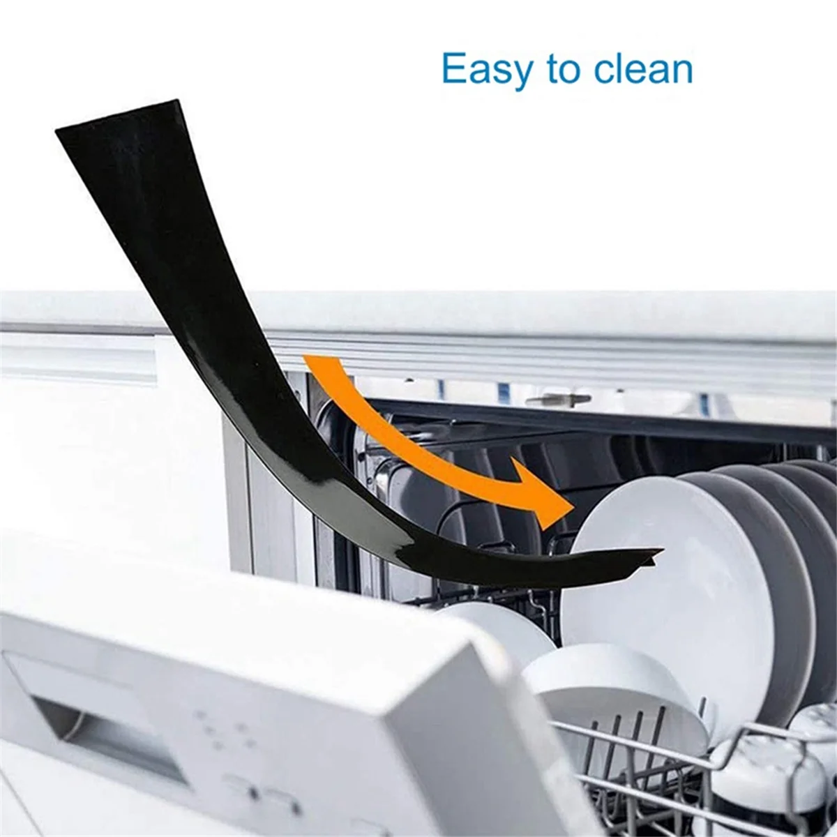 A86I-Silicone Stove Space Covers, Heat Resistant Oven Space Filler Seals Space Between Stovetop and Counter Black