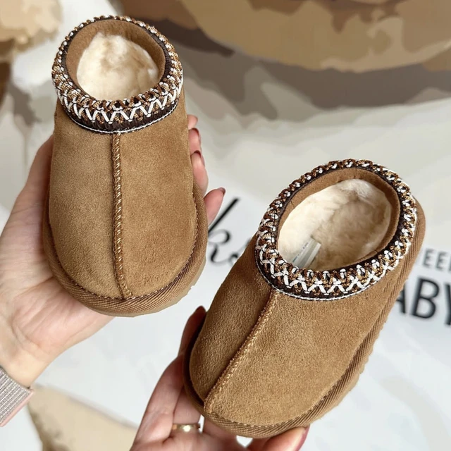Ugg Classic Weather kids Ugg style Tasman Slippers Warm Plush Winter Mules For All Ages