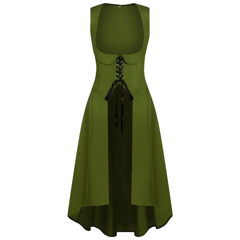 Mittelalterlicher Umhang für Damen, Cosplay-Kostüm, Ärmelloser Offener Umhang aus Polyester, Kriegerin-Kostüm für Halloween, Karneval, Party, Cosplay-Kleid 2026 – Detail 8