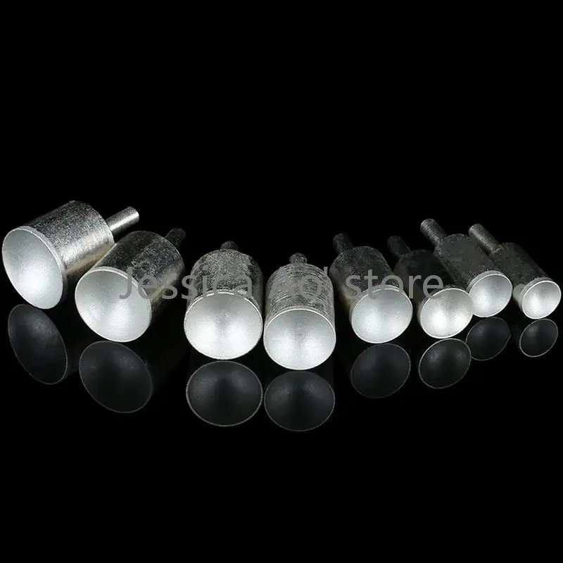 

6pcs 11-16mm 600 Grit Fine Sand Beads Polishing Cutters Round Balls Finish Grinding Concave Cylinder Diamond Grinding Head