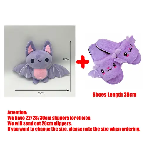 TreasuringU Halloween Kawaii Bat Plush Toys with Slippers Cute Plushie Dolls Cartoon Funny Ghost Toys Kids Birthday Gift - Image 12