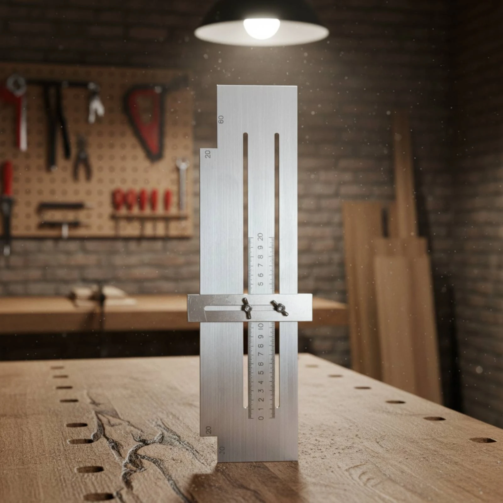 Leveling Board with Adjustable Crossbar Heavy Duty Alignment Plate Plaster Line Alignment Tool for Wall Finishing