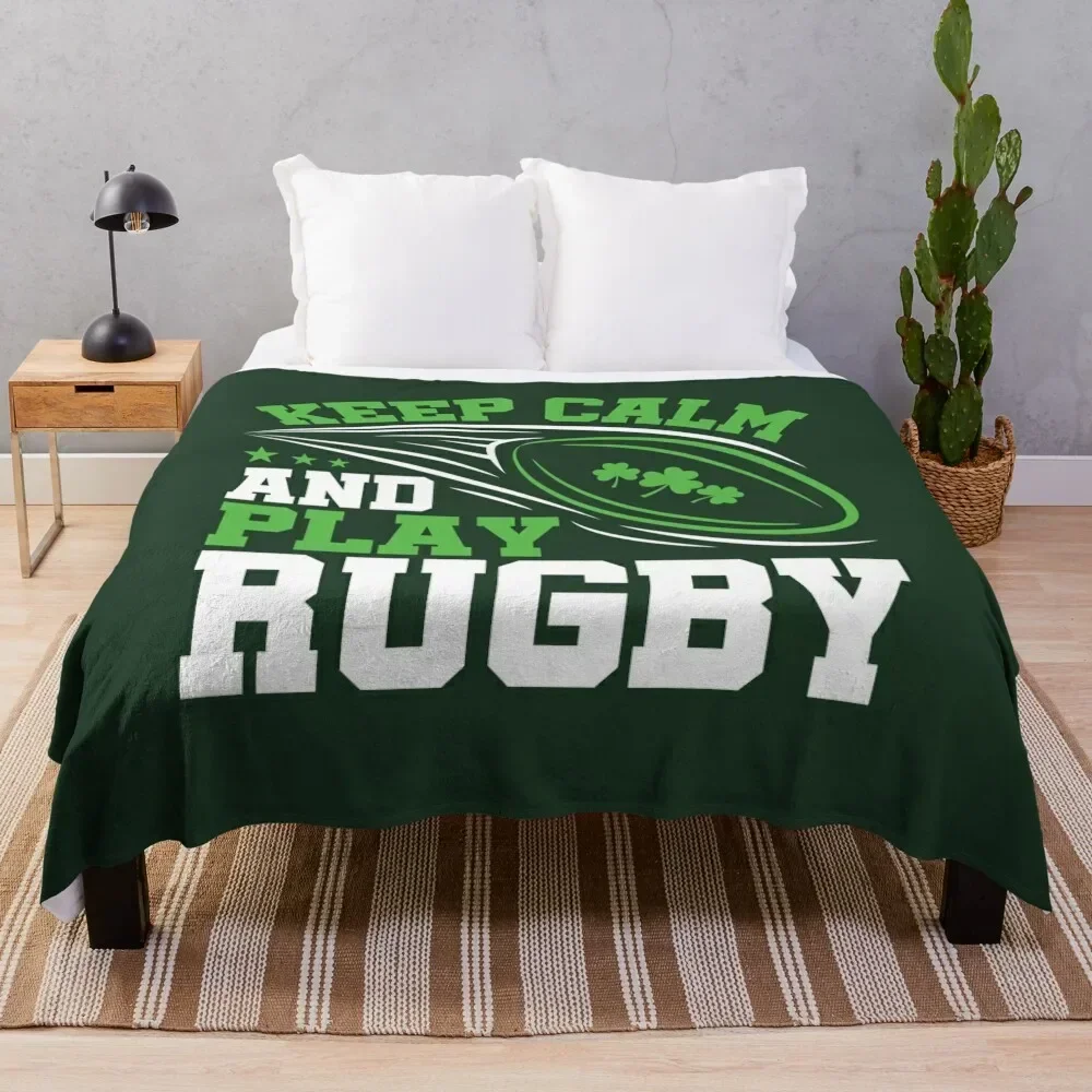 

Irish Rugby Keep Calm And Play Rugby Throw Blanket Baby manga Comforter Blankets