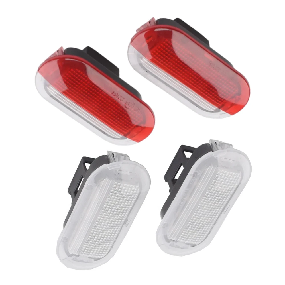 2pcs Car Led Door Courtesy Lights Under Warning Lamp 1J0947413  1J0947411B 1j0949105a 1J0947411E For VW Golf 4 Polo Mk4 Bora 6R