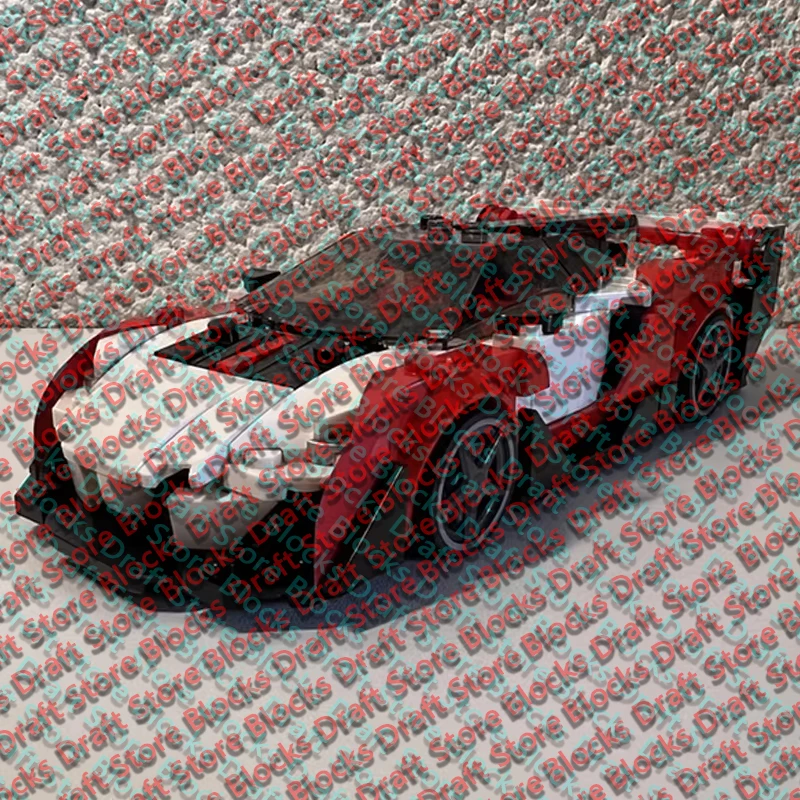 Speed Racing Car Model MOC Building Bricks Top Tier Sports Car Modular Technology Holiday Gifts Assemble Toys Suit Display QWERT
