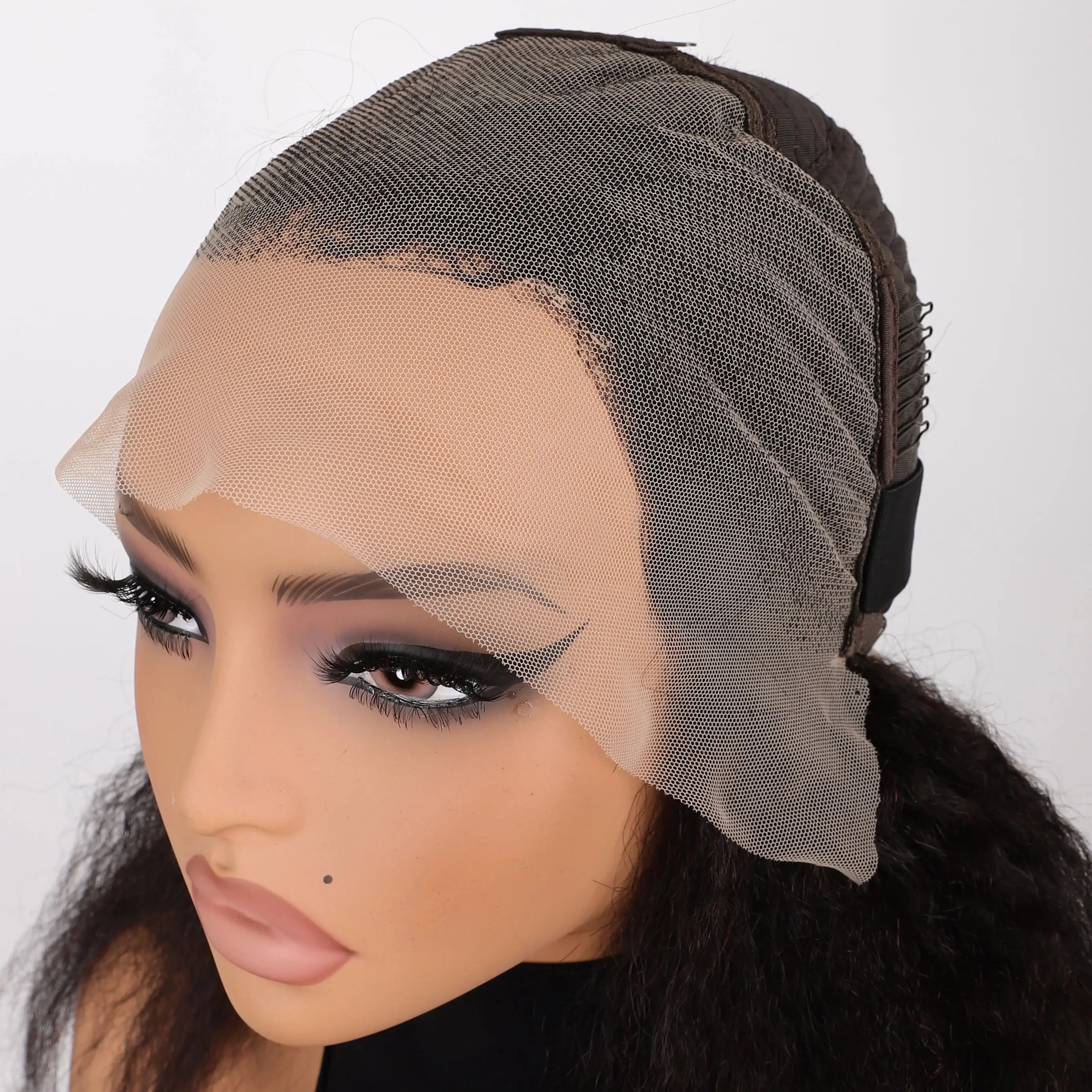 غريب مستقيم الشعر البشري أمامي الشعر المستعار ياكي الشعر المستعار