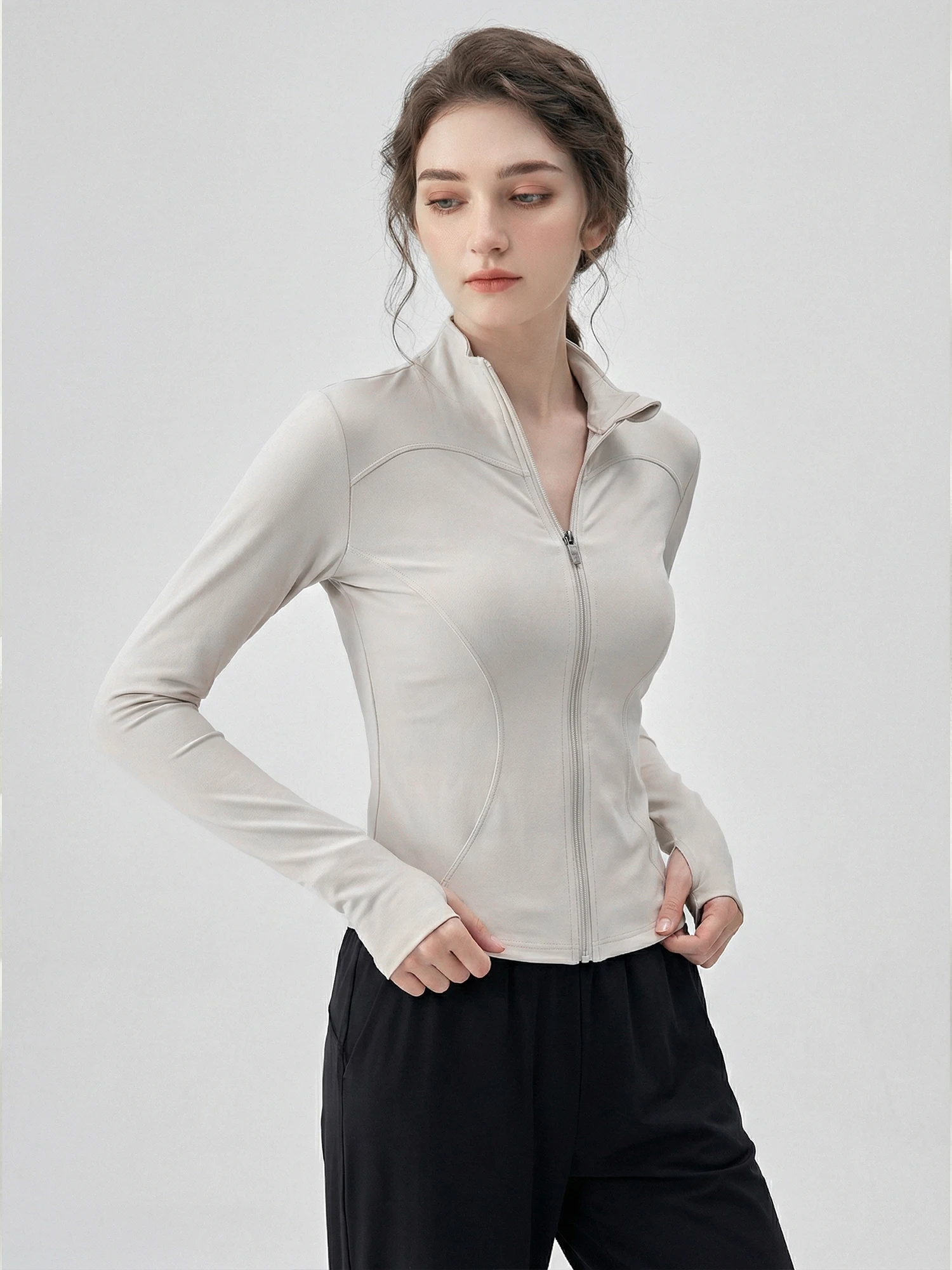 

Женский спортивный топ для йоги и бега Tea Beau Spor Slim Fit с молнией, легкий дышащий топ для активного отдыха