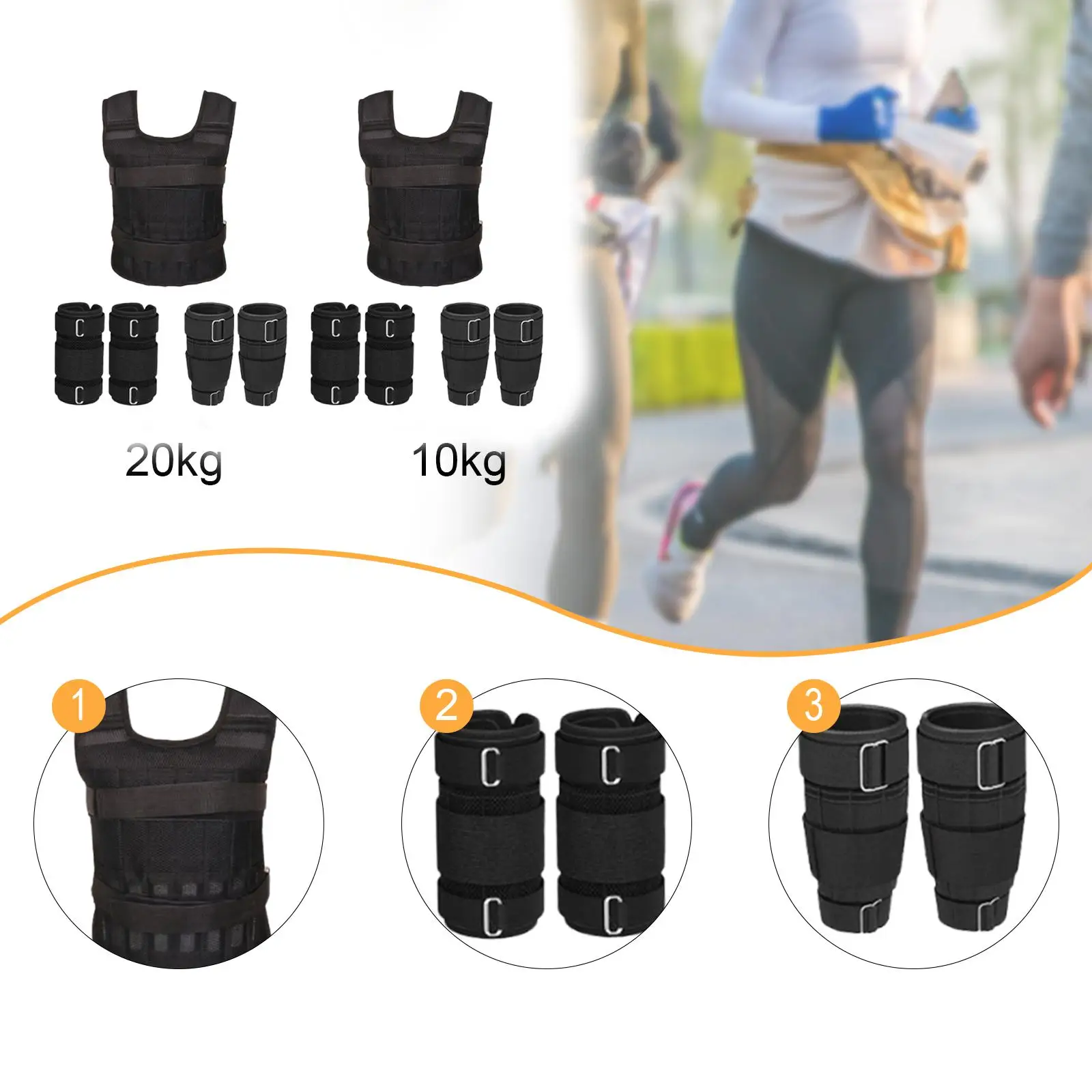Chaleco ponderado Fitness Gym para hombres y mujeres Equipo de construcción muscular Ejercicio Escalada Chaleco de entrenamiento versátil para deportes al aire libre