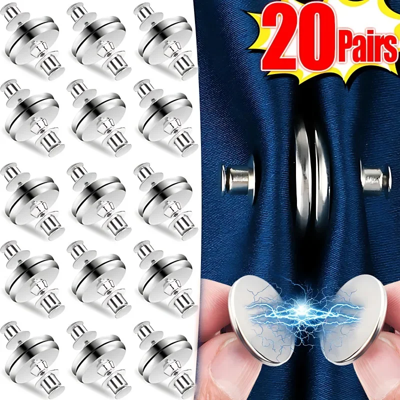 20x Strong Magnet Snaps Home Lightproof Curtain Magnet Snap Fastener Bedroom Magnetic Fixed Adsorption Buckle DIY Sewing Button