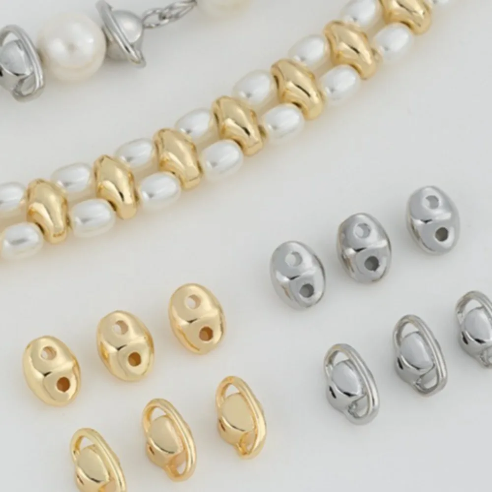 

Медный шарик 14-каратного золота, цвет планеты, разделитель бусин, двойное отверстие, двухрядный разделитель, жемчужный браслет «сделай сам», ювелирные изделия с бусинами