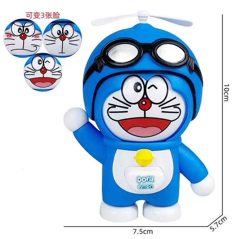 Doraemon Face‑Changing Doll Press Deformable Figure Toy Blue Fat Cat Kids Collectible Gift view 2