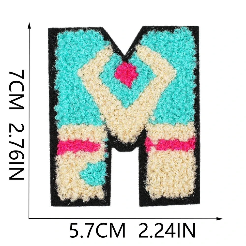 1pcs Letter Patch Stickers Iron On Patches for Clothing Sewing Embroidery Fusible Applique Badge Decoration Stripes