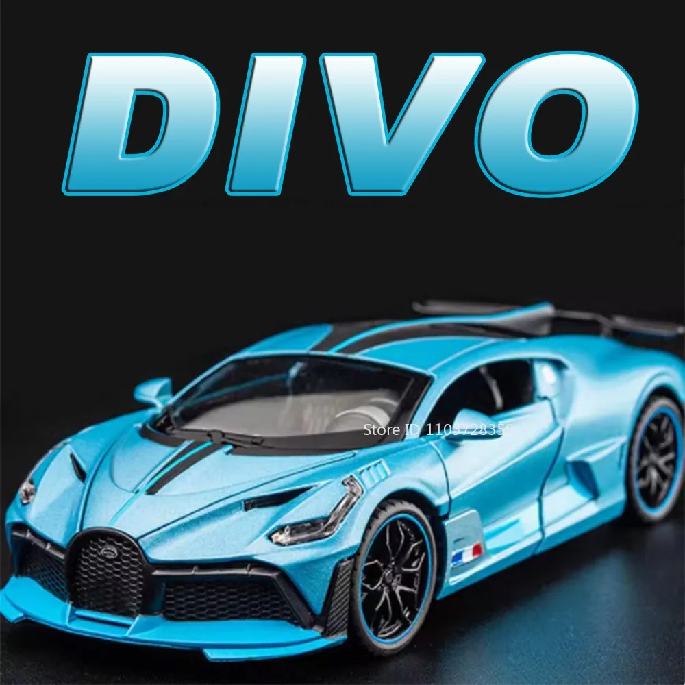 

1:32 DIVO BOLIDE Supercar Car Models Alloy Diecast Mini Sports Cars Sound Light Doors Opened Pull Back Ornament for Kids Gifts