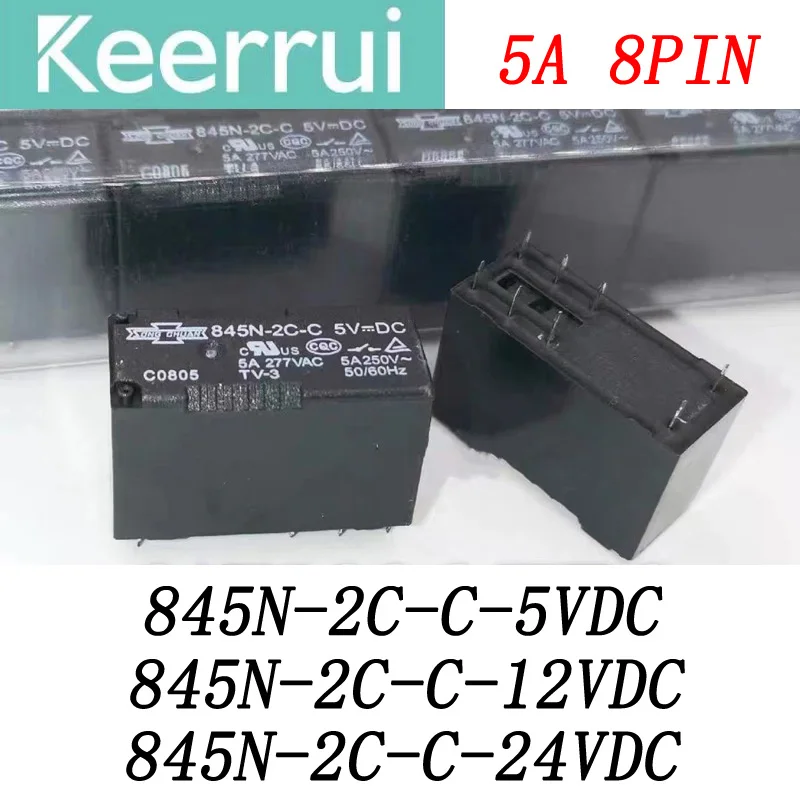 3piece 100%new relay 845N-2C-C-5VDC 845N-2C-C-12VDC 845N-2C-C-24VDC 845N-2C-C 5VDC 12VDC 24VDC 845N 2C C 5A 8PIN 5V 12V 24V