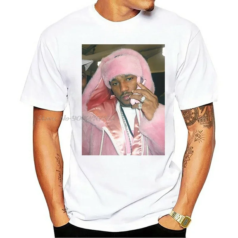 Vintage Cam'Ron Camron Pink Fur Dipset T Shirt Basic Models TShirt Men Cotton Tees Tops Anime Harajuku Streetwear