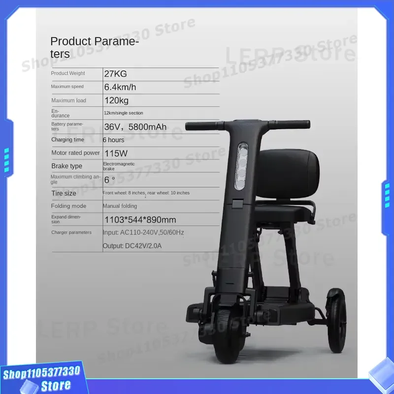 Folding Electric Mobility Scooter the Mobility Scooter Help the Elderly Travel Short Distance Use for Young People