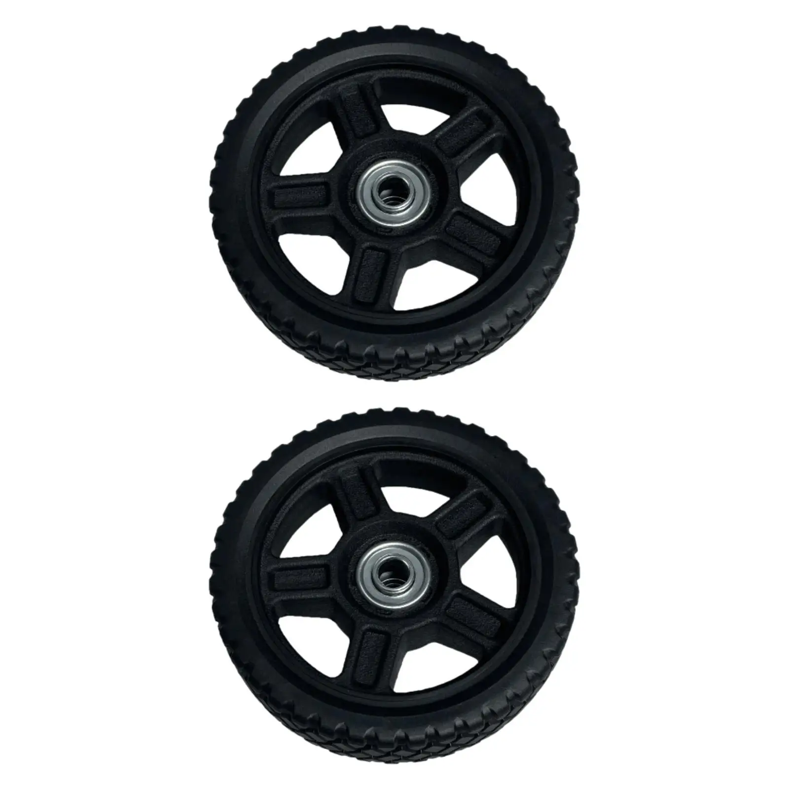 2 Pieces Lawnmower Wheels 6 inch Tires Easy to Install Lightweight Spare Parts Wear Resistant Accessory Utility Versatile