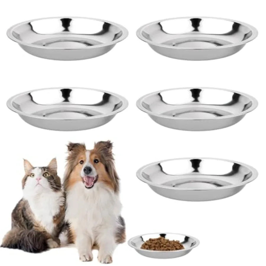5 uds comida para gatos Bs 5,9 pulgadas perro Bs tamaño pequeño perro de acero inoxidable gato B pequeño bigote poco profundo fatiga perros de Metal Pet B comida para perros