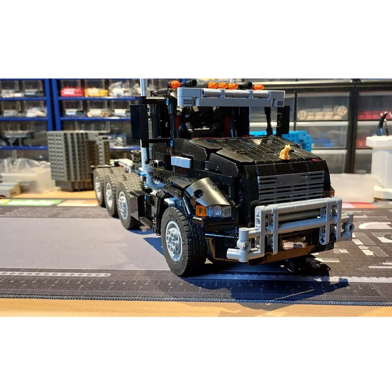 MOC-194724 Klassischer neuer Frachttransportanhänger, Bausteinmodell 1708, Teile, Jungen, Kindergeburtstag, Baustein, Spielzeug, Geschenk