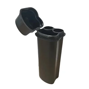 One-piece Flip-top Cigarette Case Kit with Two Holes Including Lighter for Easy Storage and Carrying Around Smoking Accessories