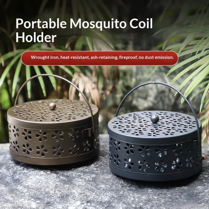 Creative Mosquito Coil Box and Holder, Indoor and Outdoor Fireproof Aroma Burner, Large Mosquito Coil Burner, Mosquito Coil Tray