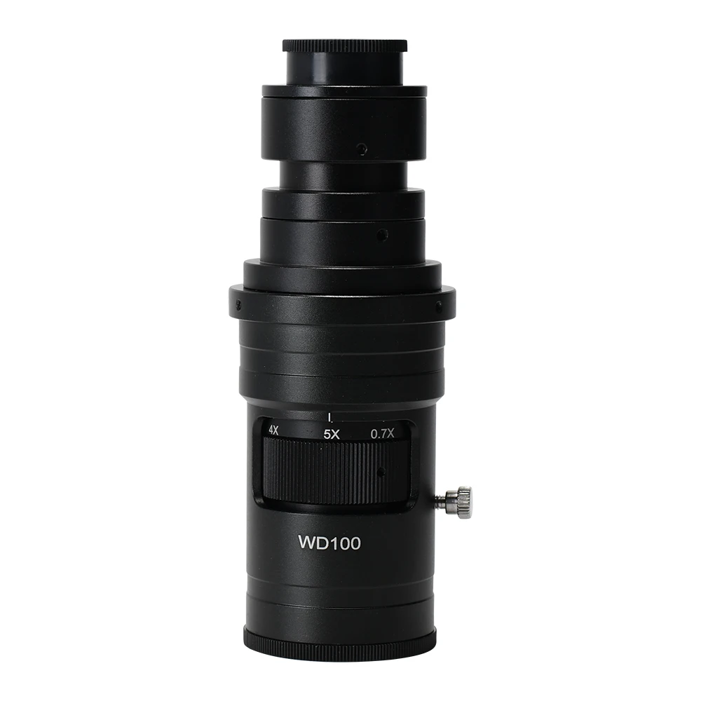 HAYEAR Depth of Field HD 200X/400X Continuous Variable Zoom C-Mount Lens for Industrial Microscope Camera Eyepiece Magnifier