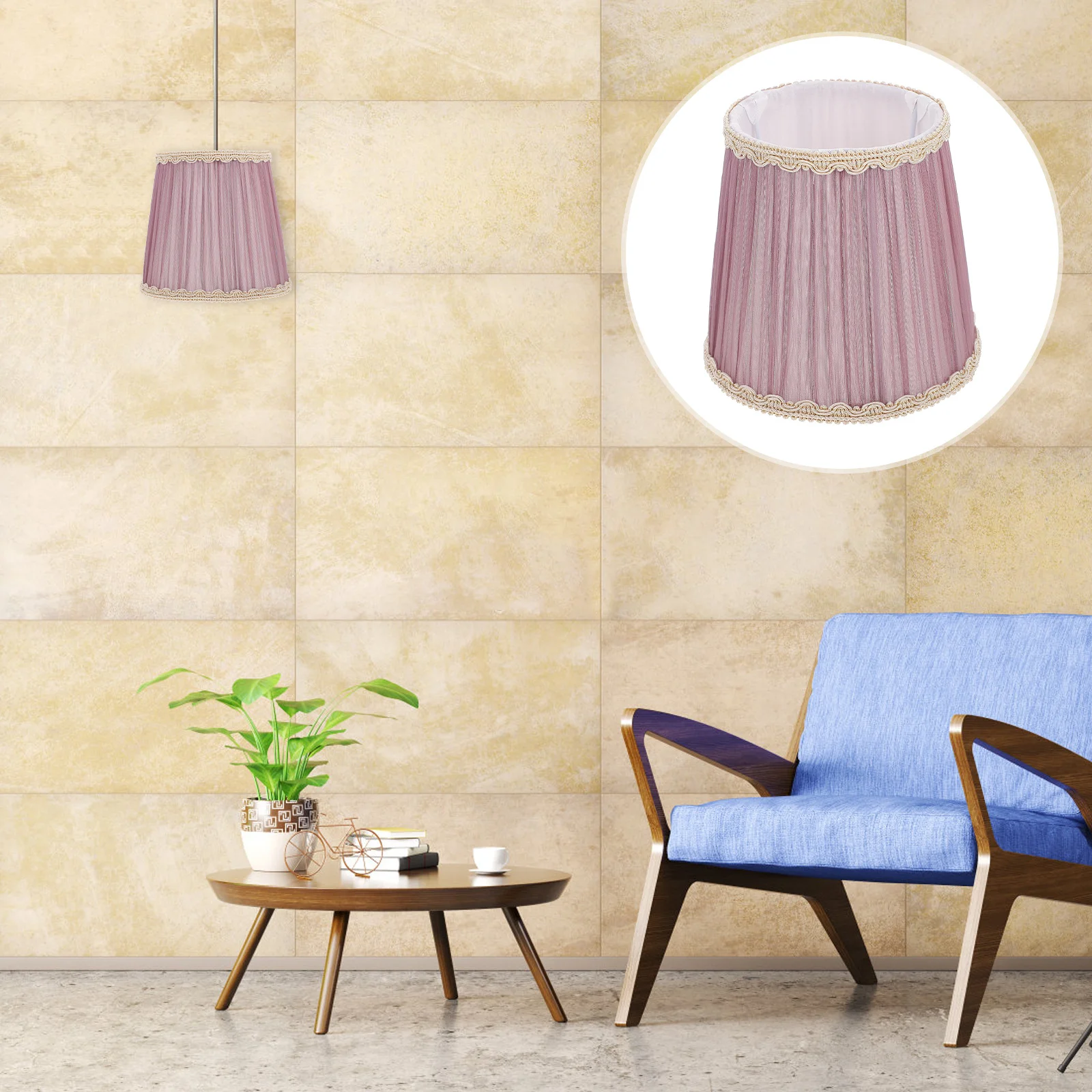 

Cloth Lamp Shades E14 Screw Base Fabric Lamp Cover For Home Hotel Living Room Dining Room Light Diffuser