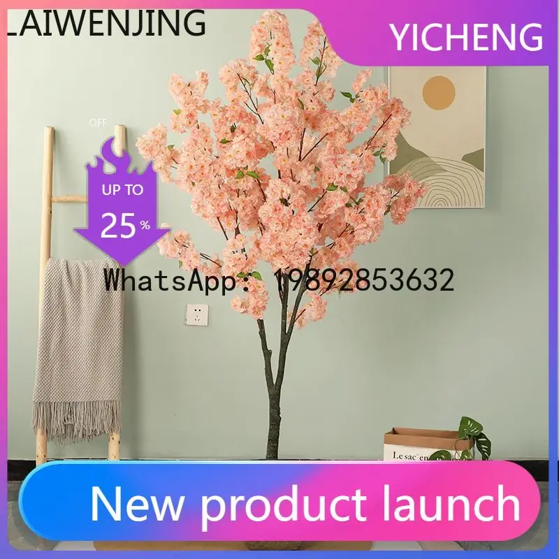 

LYY Artificial Cherry Blossom Tree Artificial Plant Indoor Floor Decoration Bonsai Large Green Plant Flower Pot Plant