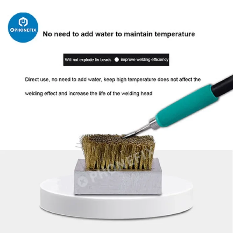 การประสาน เคล็ดลับเหล็กทําความสะอาดแปรงเมนบอร์ดเชื่อมลวดเหล็ก Pad Anti Static สําหรับ BGA Rework Station เคล็ดลับ PCB SMD Solder Tool