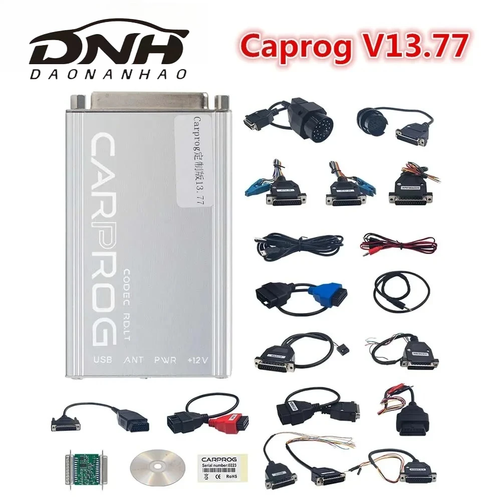 V13.77 Online Carprog V8.21 V10.93 Full Adapters ECU Programmer No Token Keygen For Airbag Radio IMMO Auto Repair Tool
