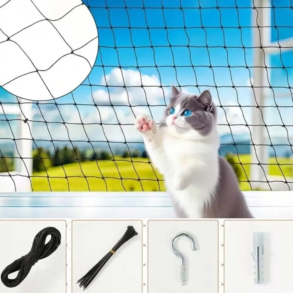 Plastic Pet Balcony Protective Net Durable Bite Resistant Cat Safety Net Weatherproof Cuttable Cat Protective Fence