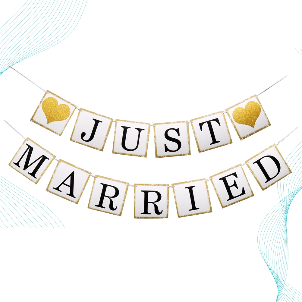 

2Pcs Glitter Heart Banner Wedding Garland Wedding Glitter Banner Hanging Paper Bunting Decorations