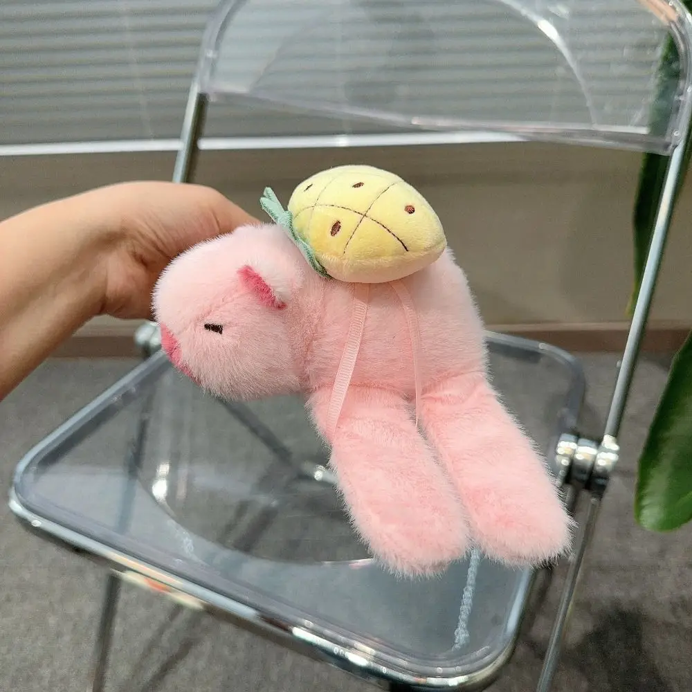 Capybara หนูตบสร้อยข้อมือ Series จําลองสีชมพู Capybara ตุ๊กตา Plush Slap สร้อยข้อมือนุ่มน่ารักตุ๊กตา Capybara Plush สายรัดข้อมือ