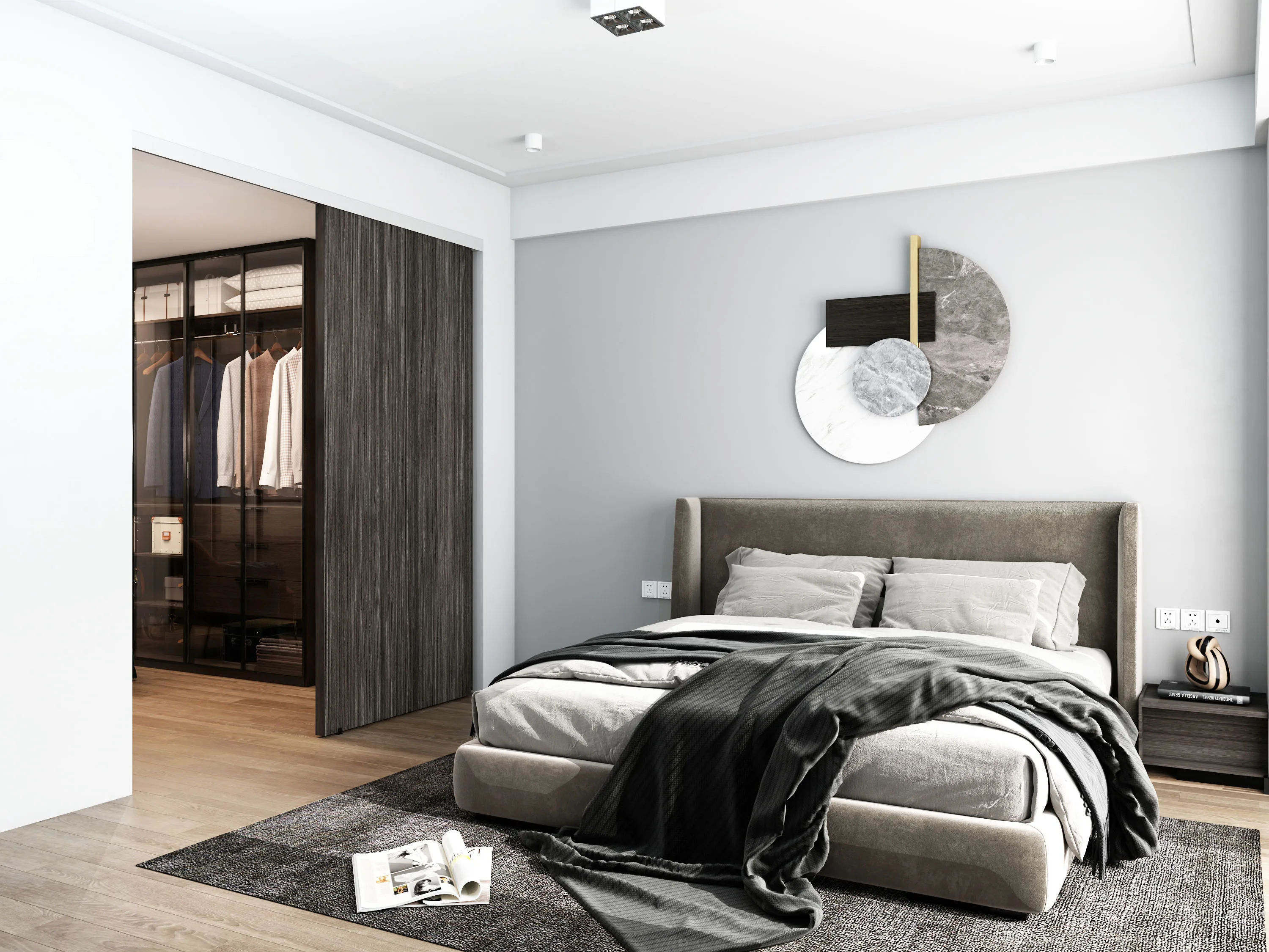 الداخلية الساخن بيع 3-عجلات شماعات تجاوز خزانة الباب الأجهزة عدة باب خزانة الملابس لغرفة النوم #4