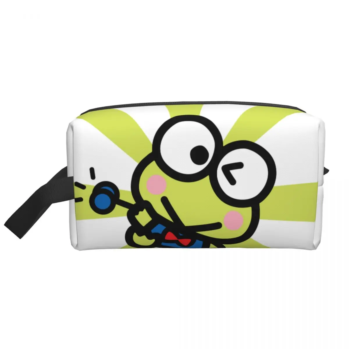 Custom Keroppi Cute Cartoon Makeup Bag for Women Travel Cosmetic Organizer Cute Big -eyed Frog Anime Storage Toiletry Bags