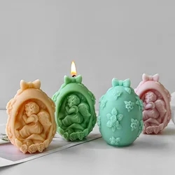 DIY Easter Egg Scented Candle Silicone Mold Baby Angel Eggs Plaster Resin Ornament Molds Easter Candle Making Supplies