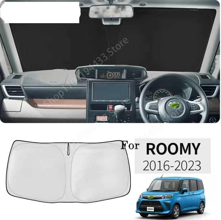 

Front Window Sun Shade Car Styling Nano-Insulat Windshield Sunshade Visor Interior Accessories For Toyota Roomy Tank 2016-2023