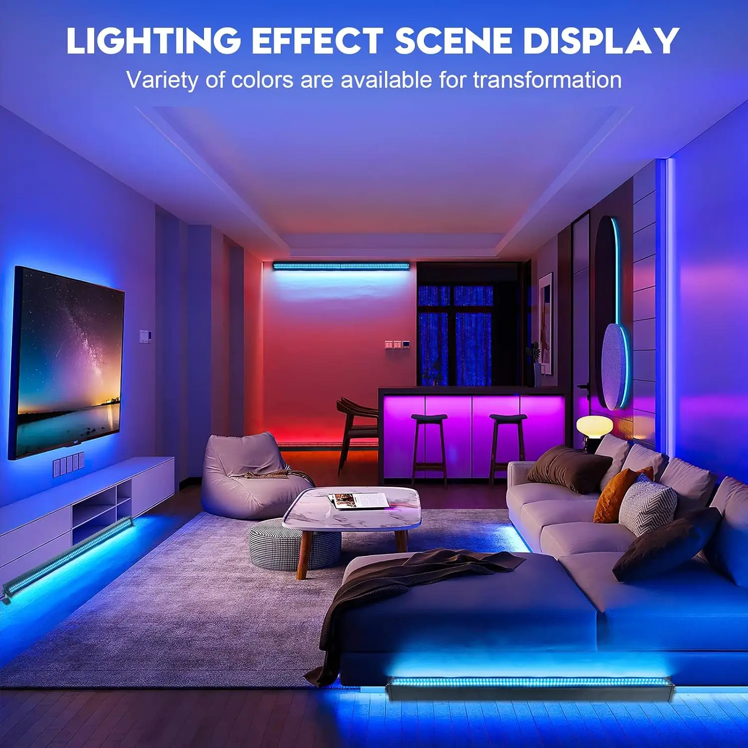 LED Wall Washer Light,336 LEDs 70W RGB DJ Light Bar Stage Lighting Support DMX & Sound Activated Control Dj Party Lights