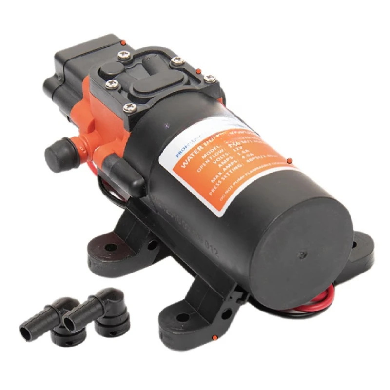 12V 24V RV marine automatic suction water pump, high pressure diaphragm structure suitable for camping and marine use