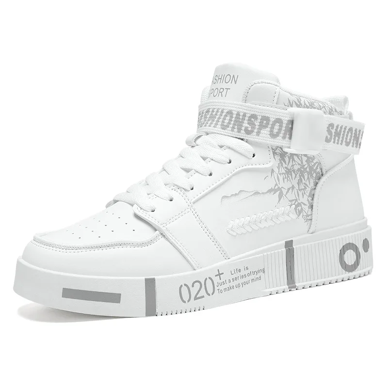 

Childrens Skate Shoes Thick Soled High Top Breathable Comfortable Casual Shoes Flat Outdoor Walking Fashion Sneakers for Kids