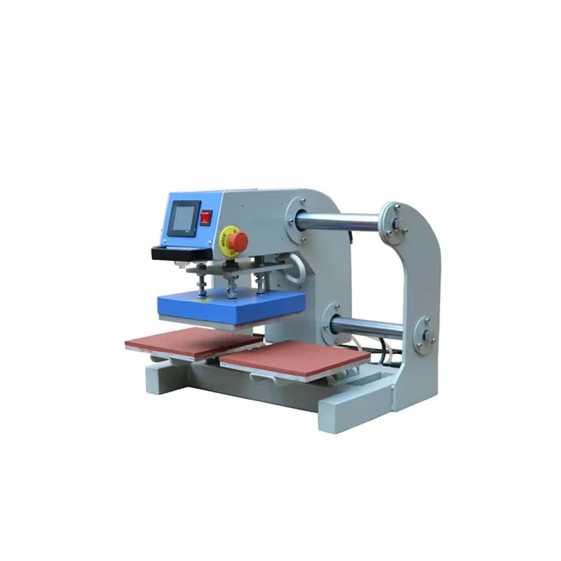 For logo printing pneumatic double station logo printing heat press machine