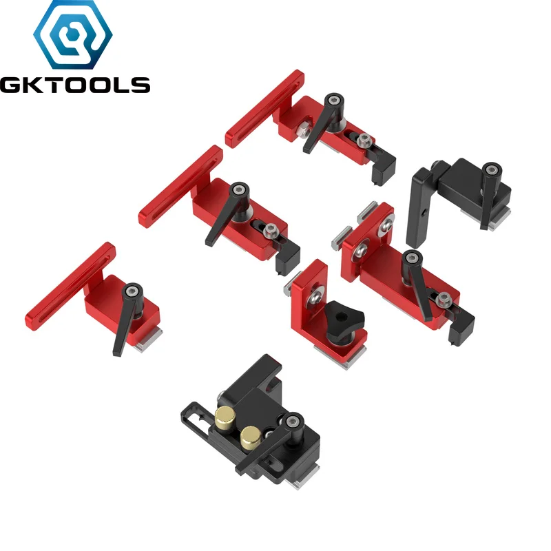 Woodworking T Slot Miter Track Miter Gauge Fence Connector Aluminium Router/Drill/Saw Table Slider Brackets Chute Stop