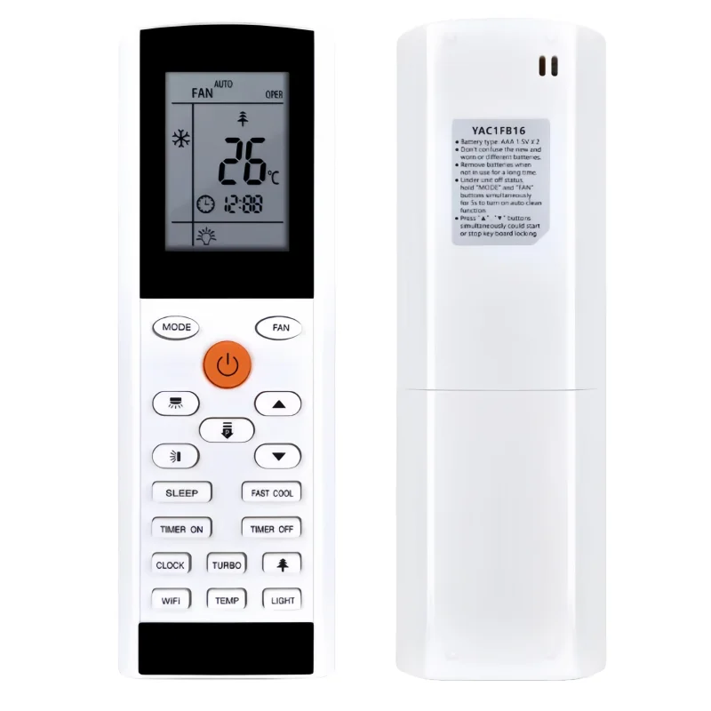 Applicable to Gree YAC1FB16 Air Conditioner Remote Control Replacement Compatible Unit for A/C