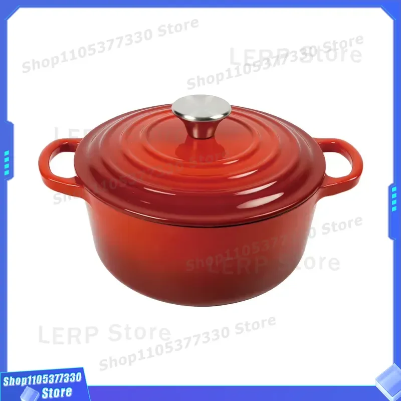 Customizable Enameled Cast Iron Dutch Oven for Kitchen Cooking Soup Stock Pot Casserole Pan Set Heavy Duty Cookware Bakeware