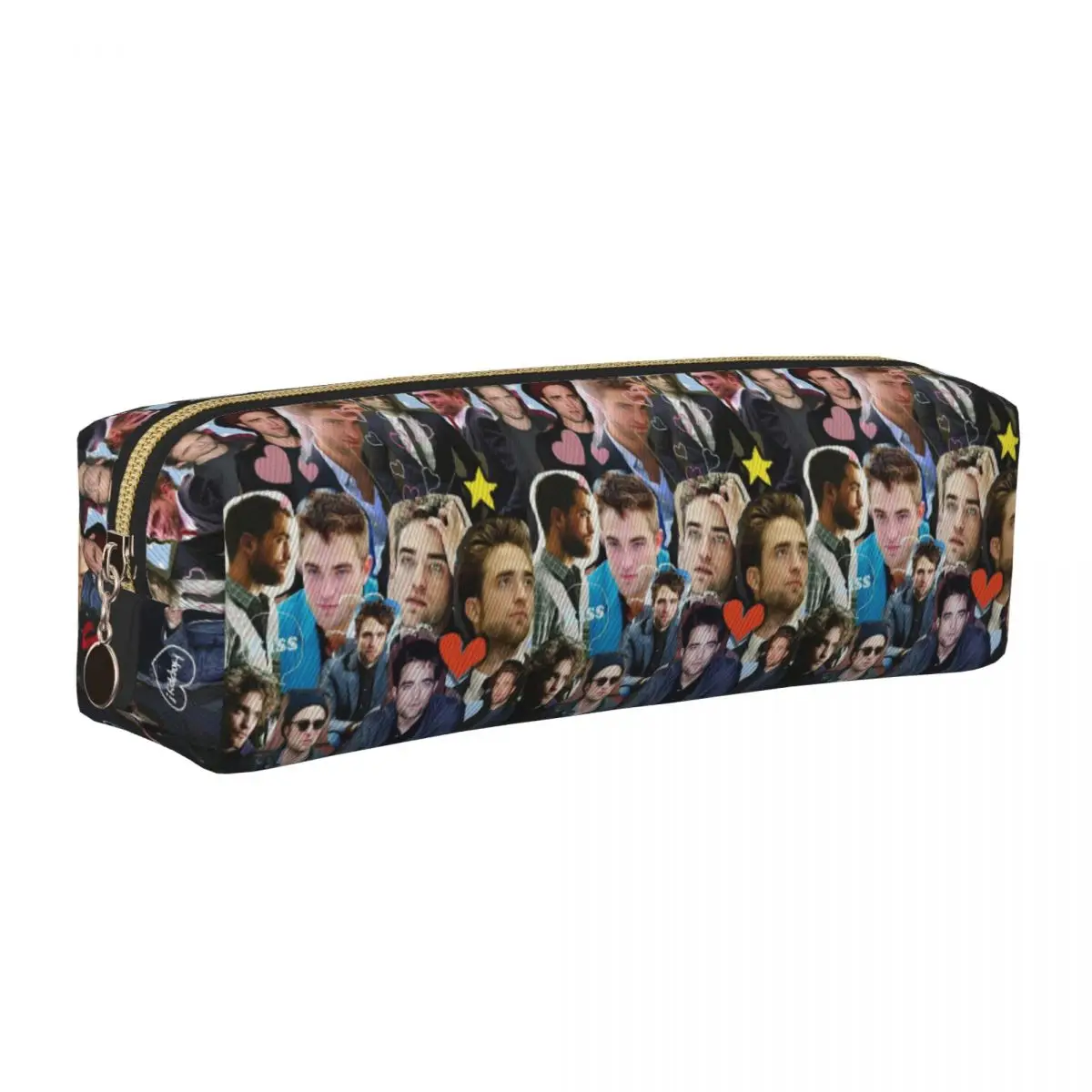 

New Robert Pattinson Collage Pencil Cases The Twilight Saga Movie Pencil Box Pen Box Kids Big Capacity Bag Office Accessories