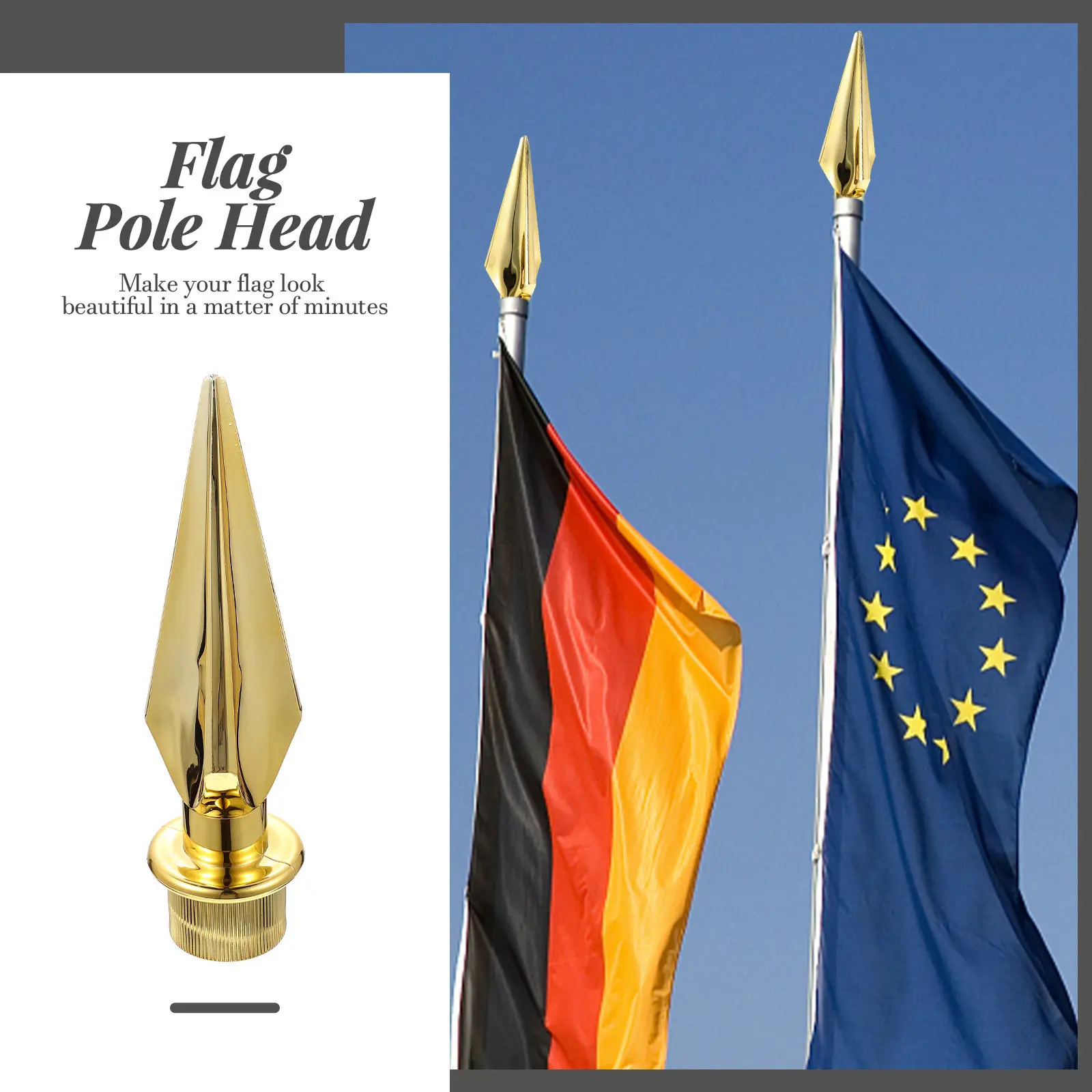 Flagpole Head Indoor Ornament Topper for Indoors Accessories Finial Decoration Ornaments