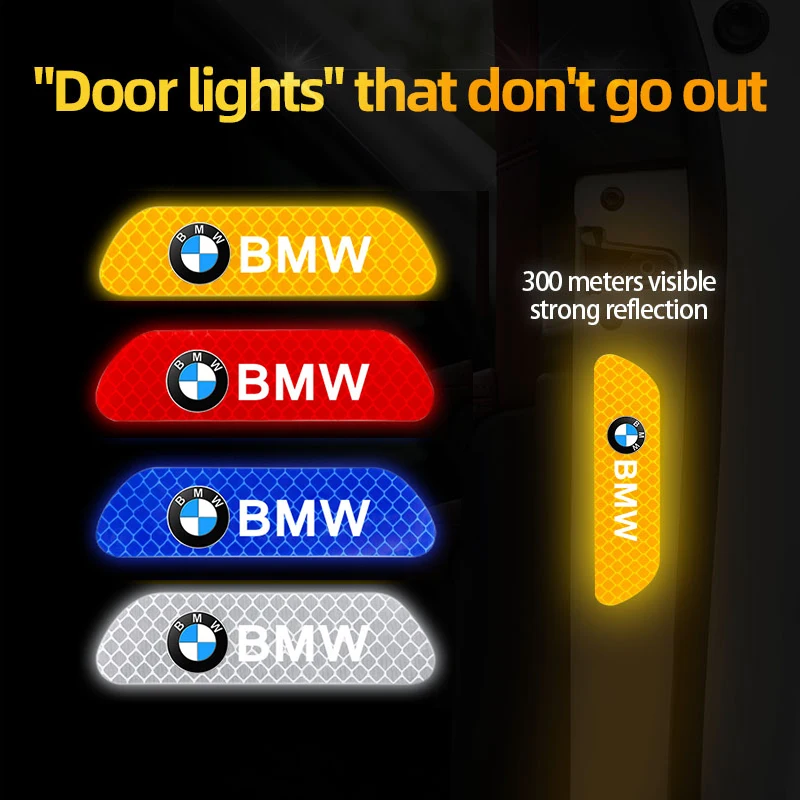 Car Door Reflective Sticker Night Light Warning Decal For BMW G30 G32 G01 G02 G05 G06 G07 G26 G23 G22 F40 F20 G08 G16 G15 G14