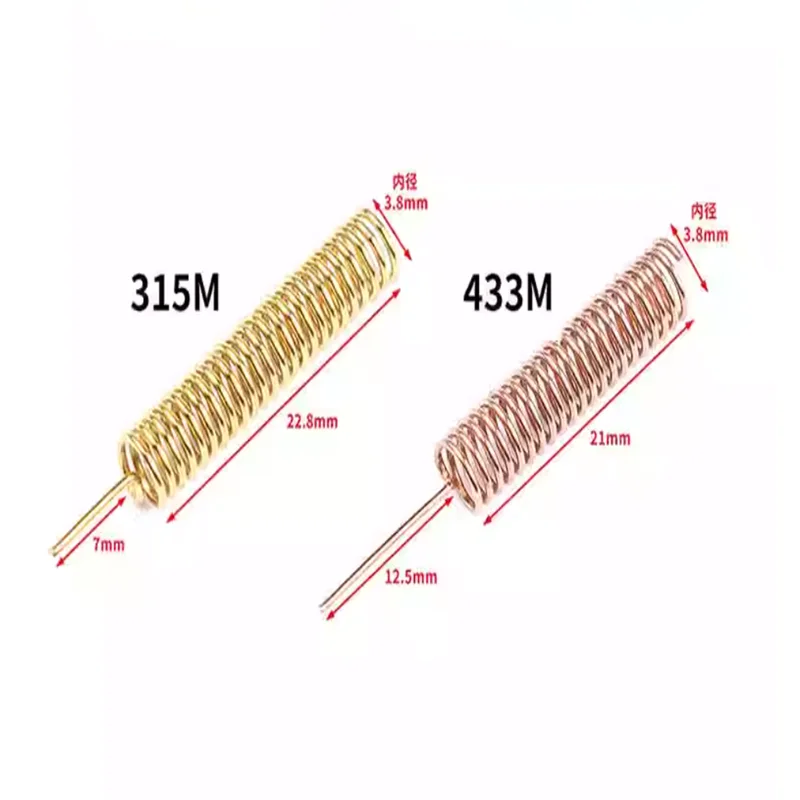 

10/25pcs 433M Spring Antenna 315M Remote Control Antenna for GSM/GPRS Helical Coil Transmitter/Receiver Module 315Mhz