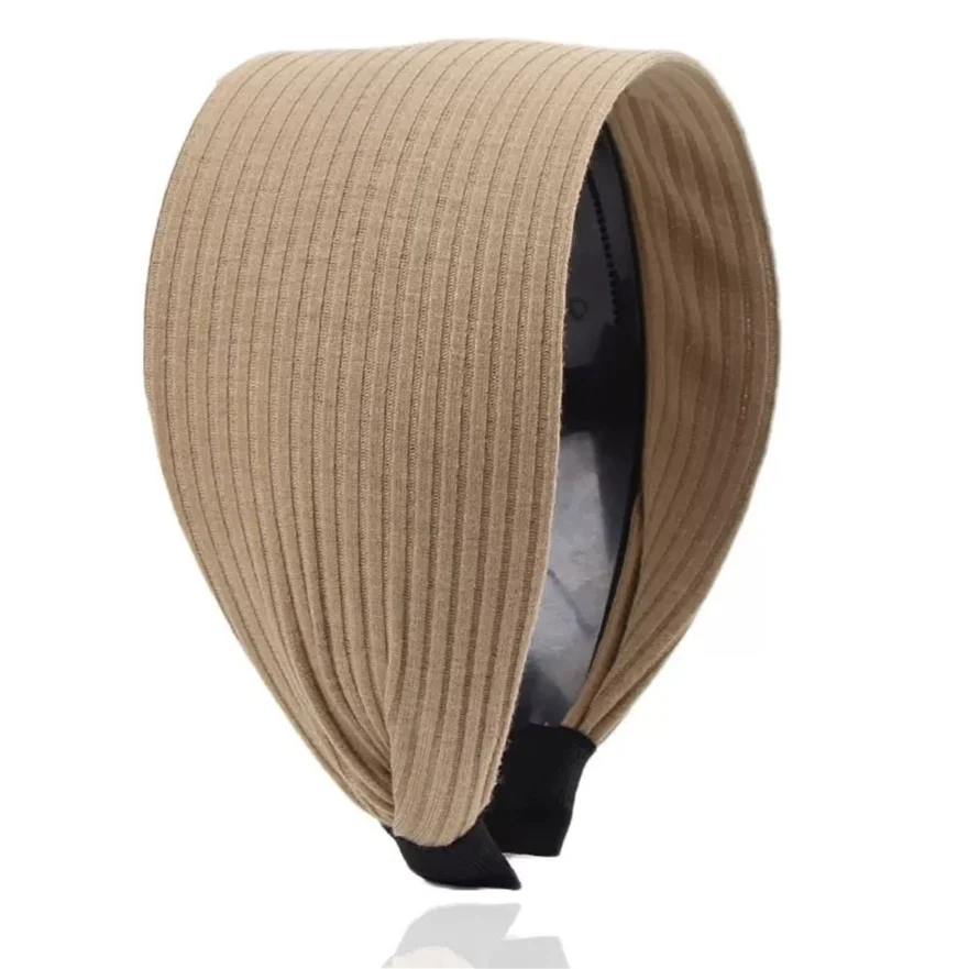 Rutschfestes Stirnband mit breiter Krempe für Damen, kurzes Haar, einfache Haarspangenabdeckung, graues Haar, modisches Temperament, Haardruck-Kopfbedeckung – Detail 6