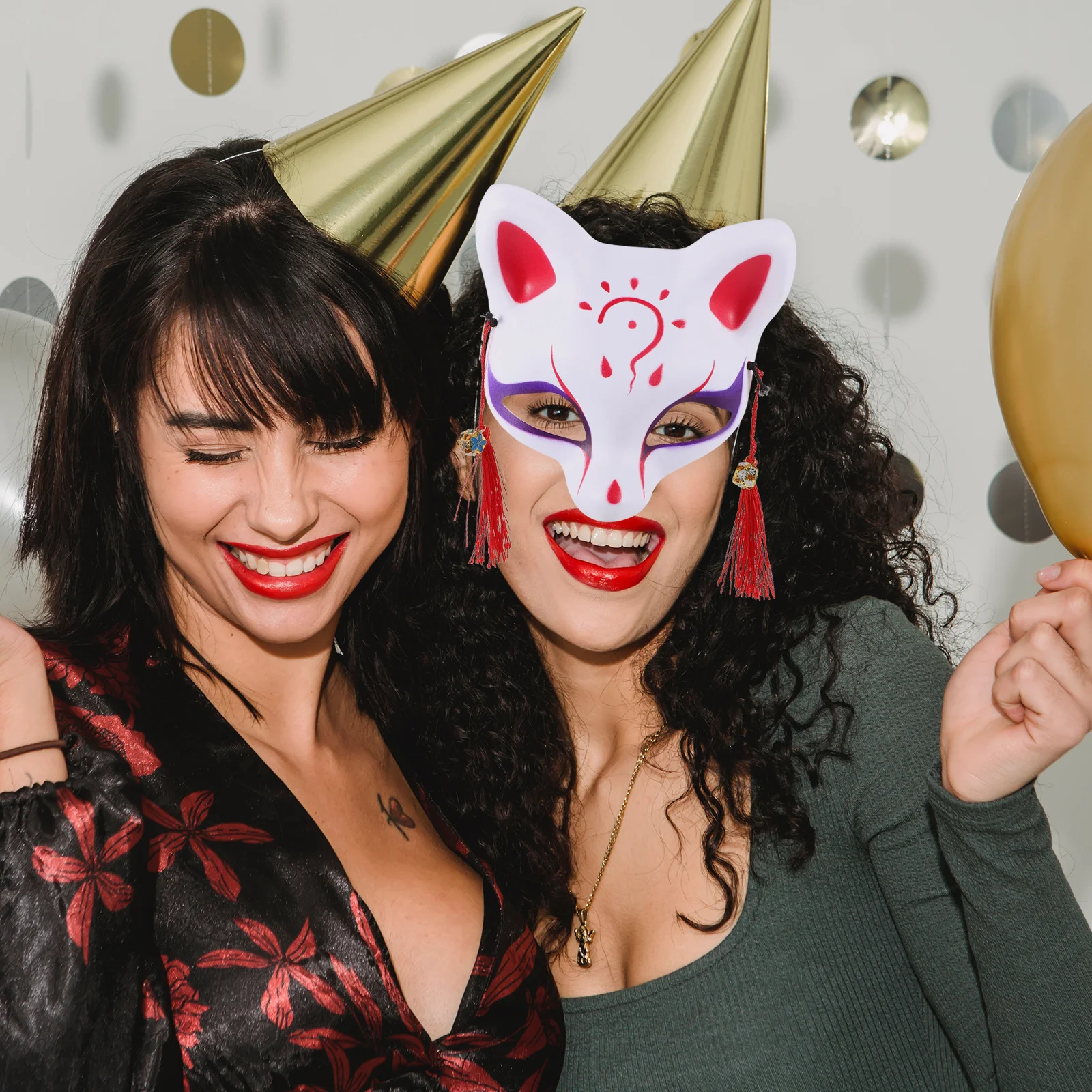 Veilig Gemakkelijk te dragen Kattenmasker Cosplay Maskerade Partij Volwassen Kind Cadeau Premium materiaal Half gezicht Ontwerp Chique Aantrekkelijk Stijlvol Willekeurig